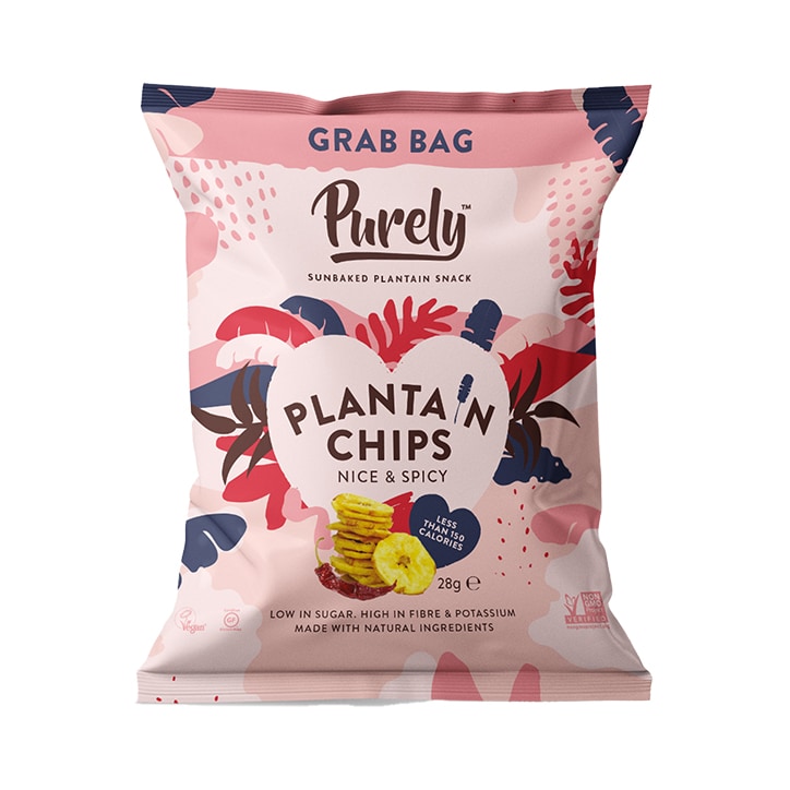Purely Plantain Chips Nice & Spicy 28g-1