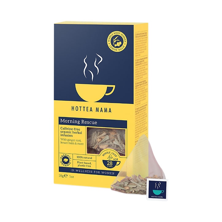 HotTea Mama Morning Rescue Ginger Root & Lemon Balm Tea 14 Tea Bags-1