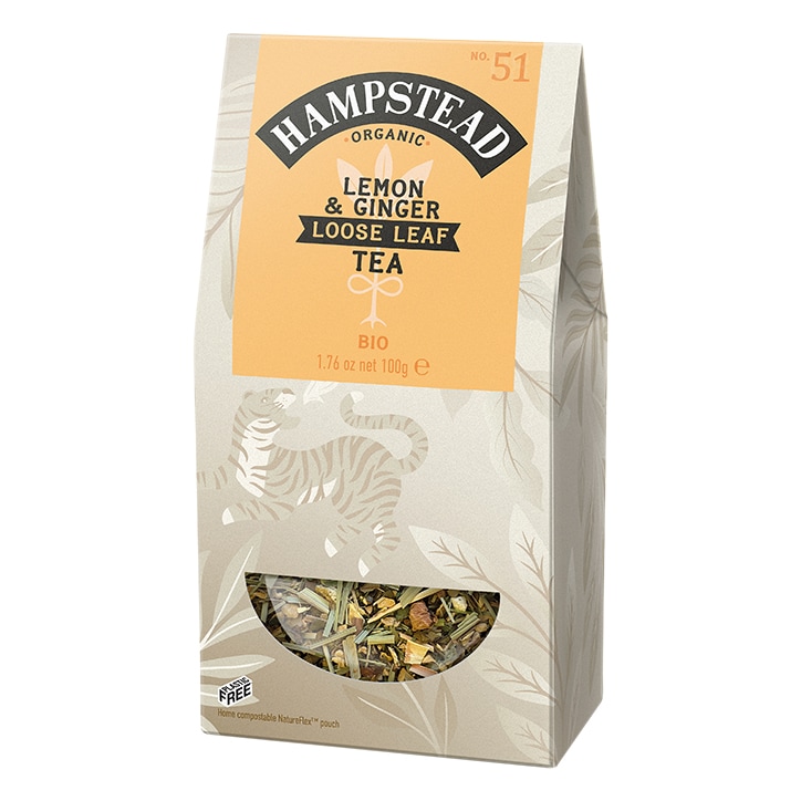 Hampstead Organic Lemon & Ginger Loose Leaf Tea Infusion 100g-1