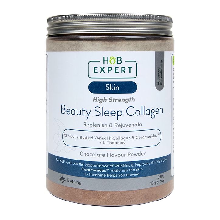 Holland and Barrett Expert Beauty Sleep Collagen Chocolate 306g-1