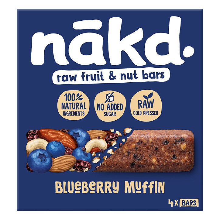 Nakd Raw Fruit & Nut Bars Blueberry Muffin 4 x 35g-1