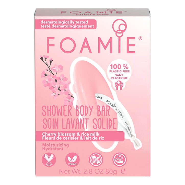 Foamie Shower Cherry Blossom & Rice Milk Body Bar 80G-1