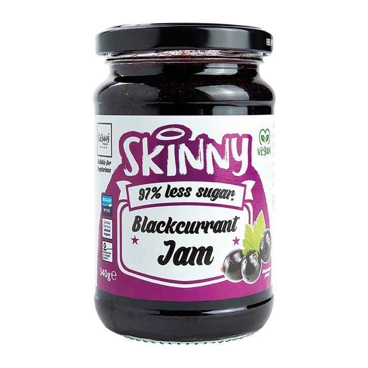 The Skinny Food Co Not Guilty Low Sugar Blackcurrant Jam 340g-1