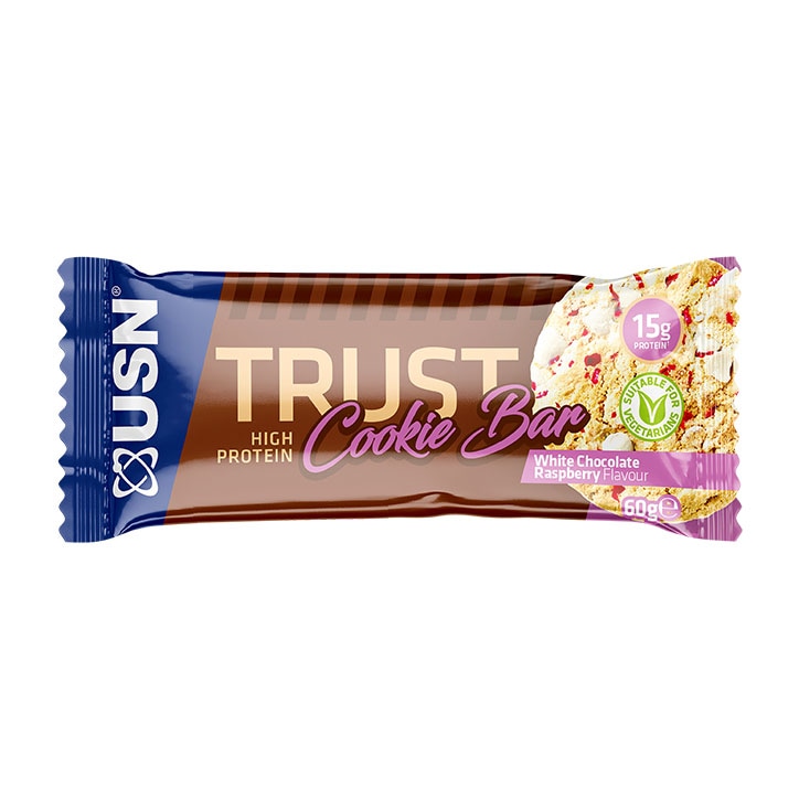 USN Trust White Chocolate & Raspberry Cookie Bar 60g-1