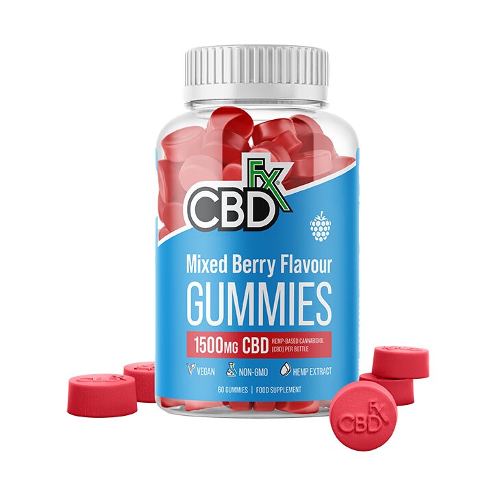CBDfx Mixed Berry CBD Gummies 1500mg CBD 60 Gummies-1