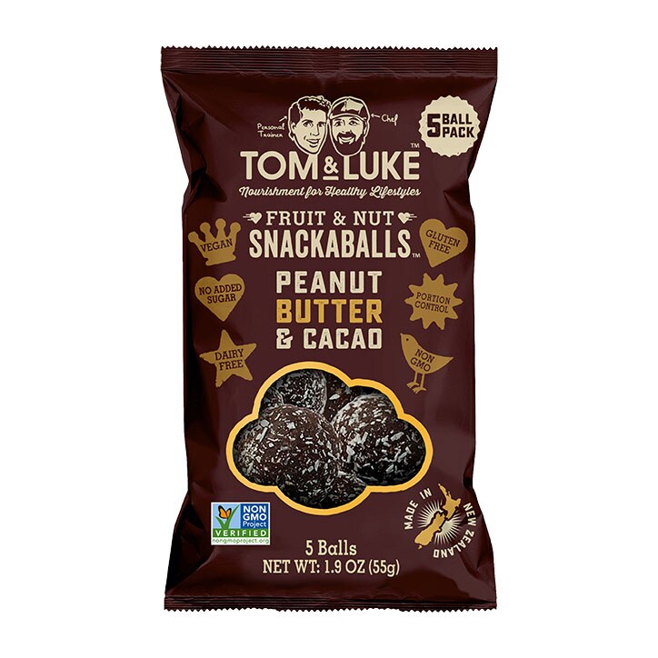 Tom & Luke Peanut Butter & Cacao Snackaballs 55g-1