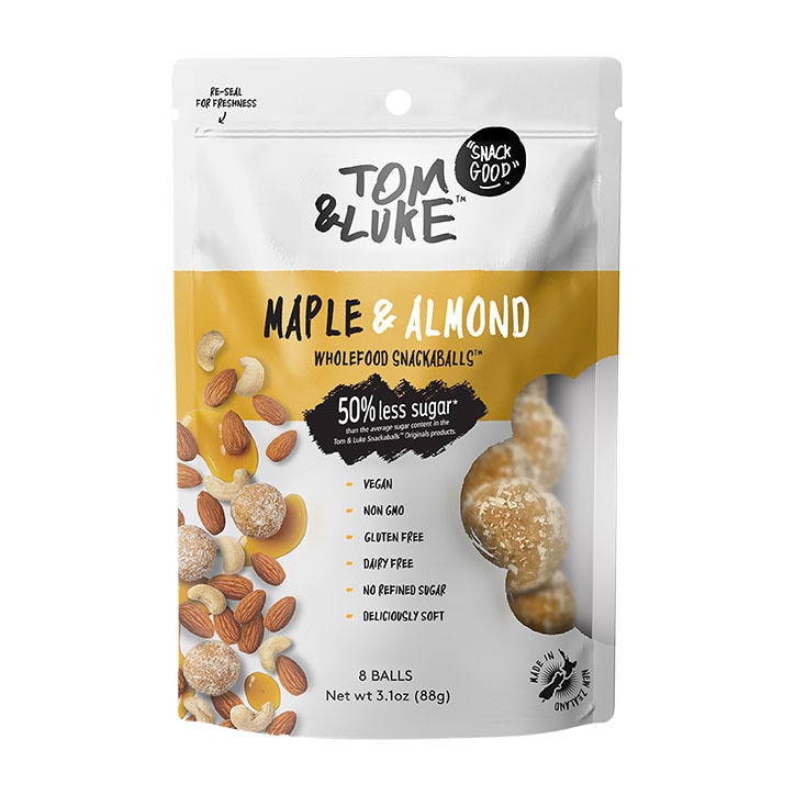 Tom & Luke Reduced Sugar Snackaballs Maple Almond 88g-1