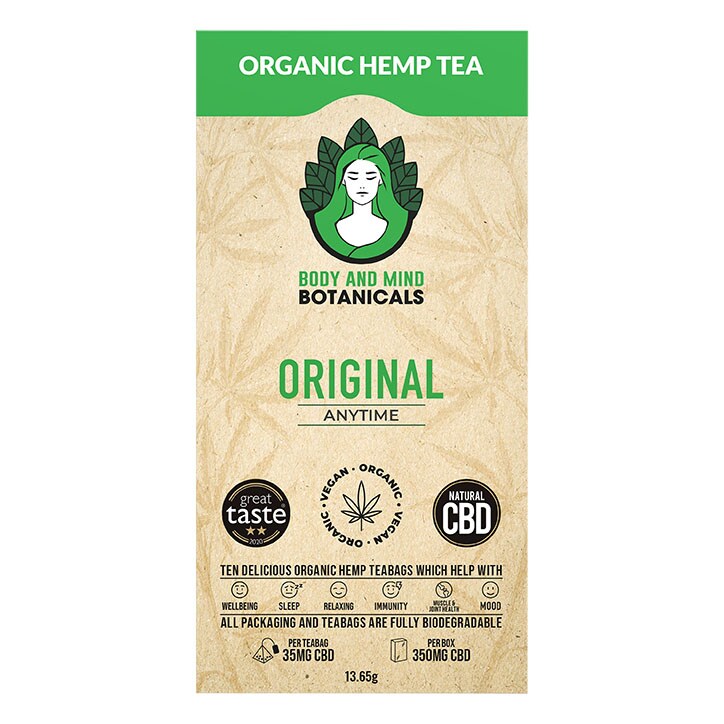 Body & Mind Botanicals CBD Hemp Tea Original 10 Tea Bags-1