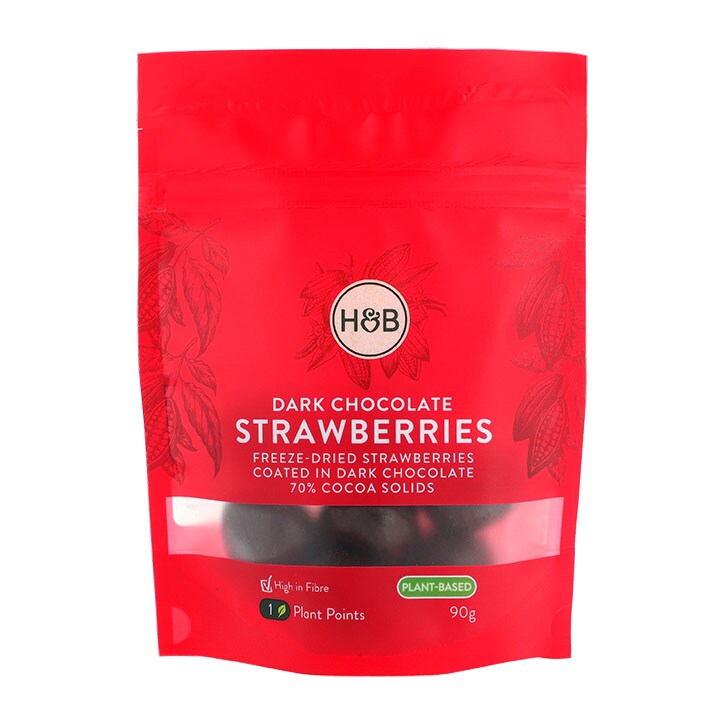 Holland & Barrett Dark Chocolate Strawberries 90g-1