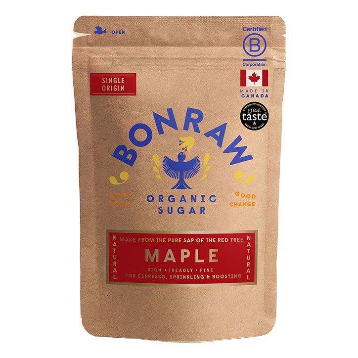 Bonraw Organic Fine Maple Sugar 125g-1