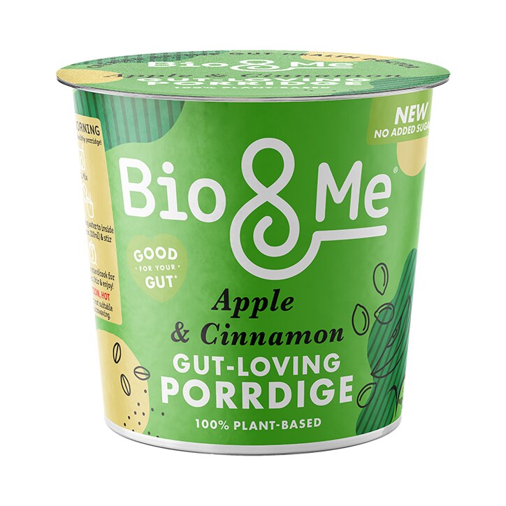 Bio & Me Apple & Cinnamon Gut-Loving Porridge Pot 58g-1