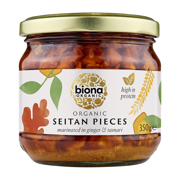 Biona Organic Seitan Pieces Marinated in Ginger and Tamari Sauce 350g-1