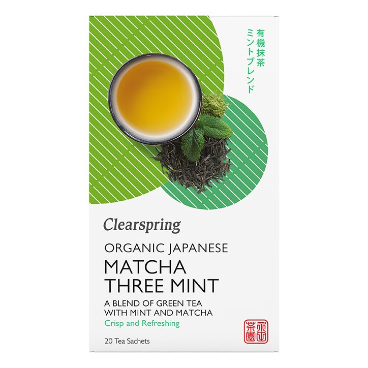 Clearspring Organic Japanese Matcha Mint, Green Tea 20 Tea Bags-1