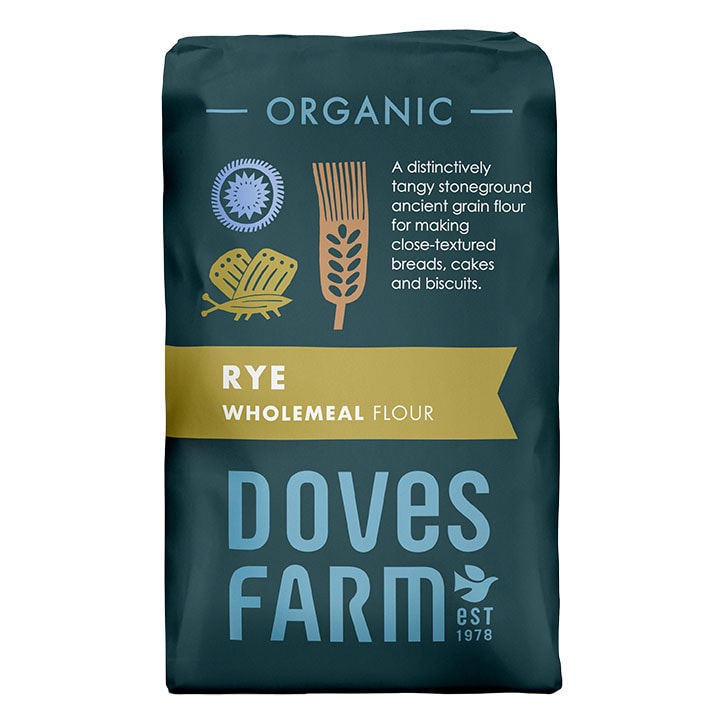Doves Farm Organic Wholemeal Rye Flour 1kg-1