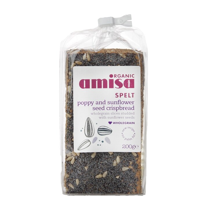 Amisa Poppy and Sunflower seeds Organic Spelt Crispbread 200g-1