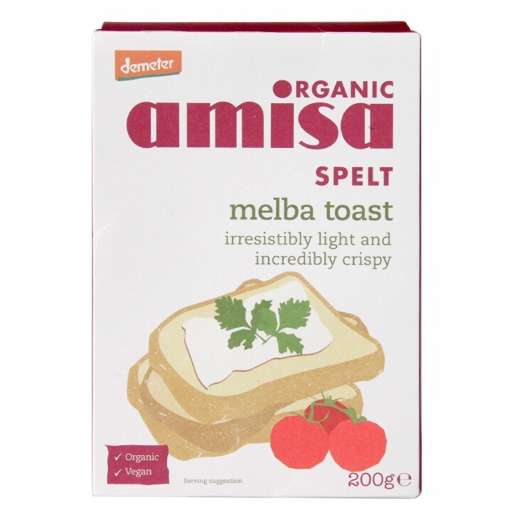 Amisa Spelt Organic Melba Toast 200g-1