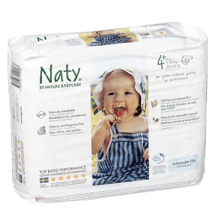Naty By Nature Nautral 27 Nappies Size 4 Medium-1