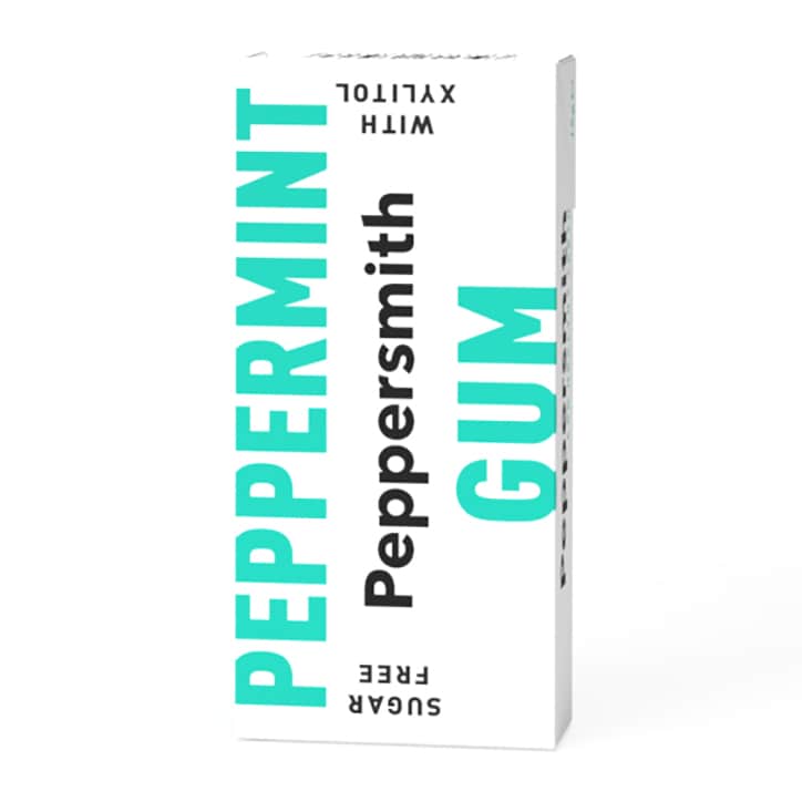 Peppersmith 100% Xylitol Fine English Peppermint Chewing Gum 15g-1