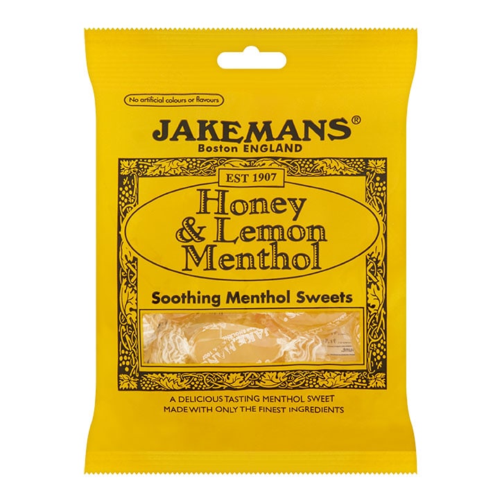 Jakemans Honey & Lemon Soothing Menthol Sweets 73g Bag-1