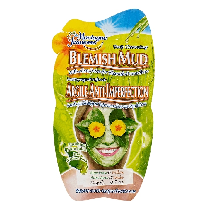 Montagne Jennesse Skin Clearing Blemish Mud with Aloe Vera & Willow 20g-1