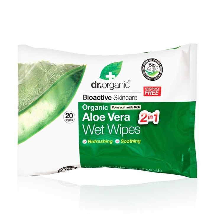 Dr Organic Aloe Vera 20 Wet Wipes-1
