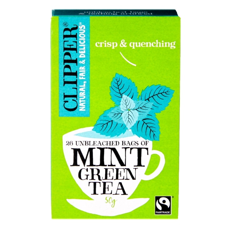 Clipper Fairtrade Green Tea With Mint 25 Tea Bags-1
