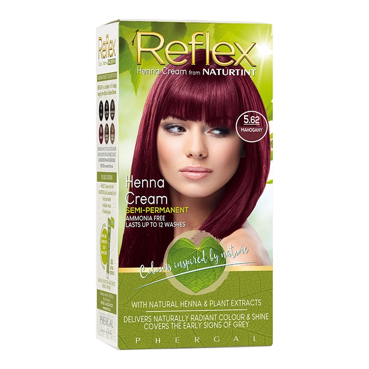 Naturtint Reflex Semi-Permanent Henna Cream Hair Colour 5.62 (Mahogany)-1