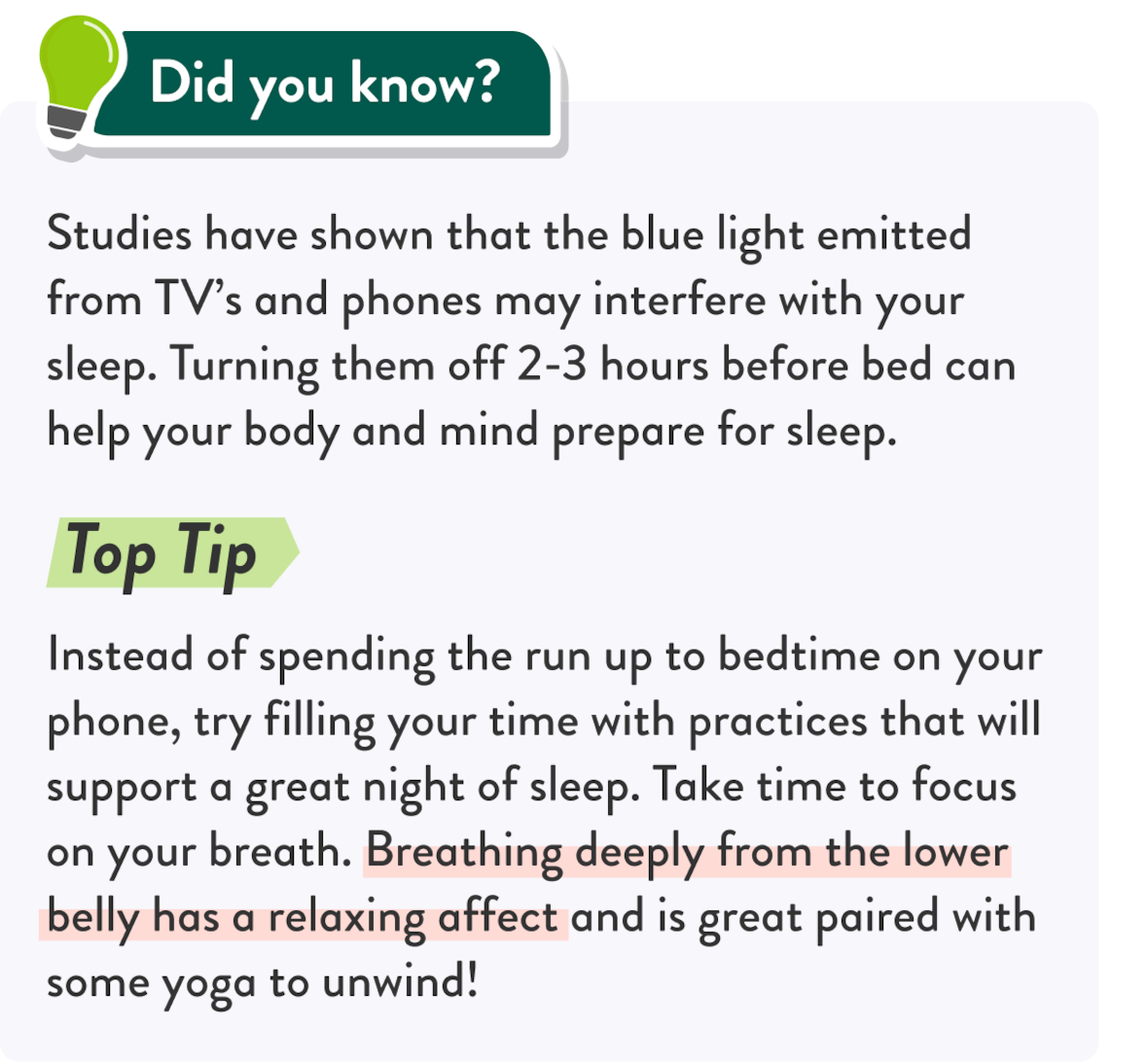 Bedtime routine tips
