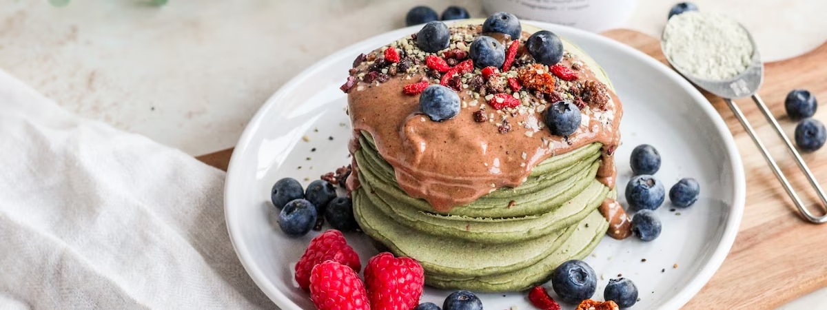 Supergreen protein pancakes