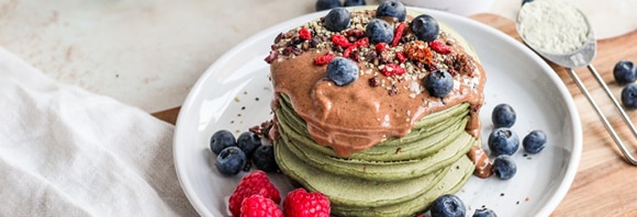 Super green protein pancakes
