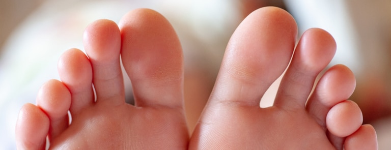 close up of feet and toes