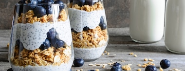 blueberry granola and yoghurt