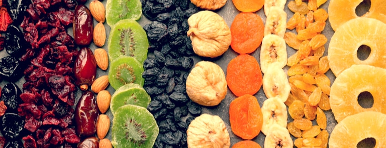 selection of dried fruit