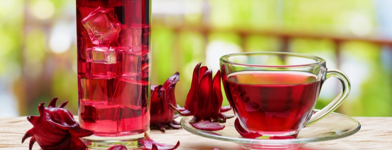 Hibiscus flower infusion: hibiscus herbal tea Boost Me