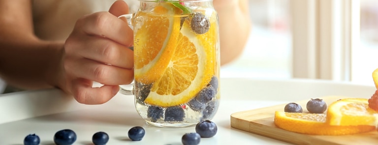 lemon blueberry water