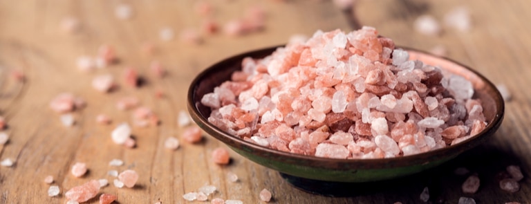 pink salt in bowl
