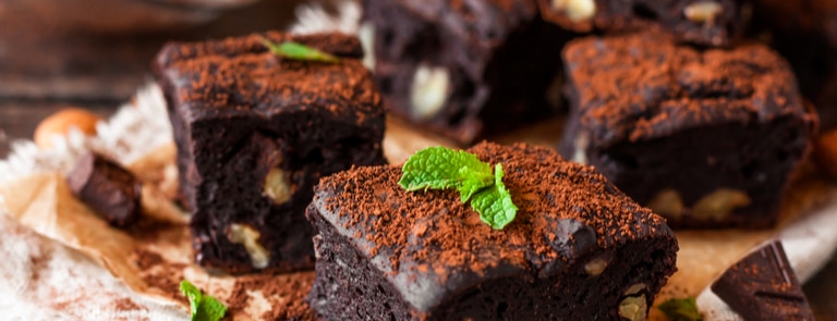 vegan chocolate walnut & sea salt brownies