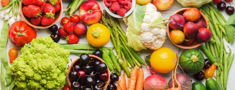 fresh organic fruit and veg