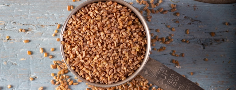 A bowl of Einkorn grains