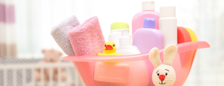 eco friendly baby products in container