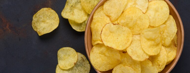 protein crisps in a bowl 
