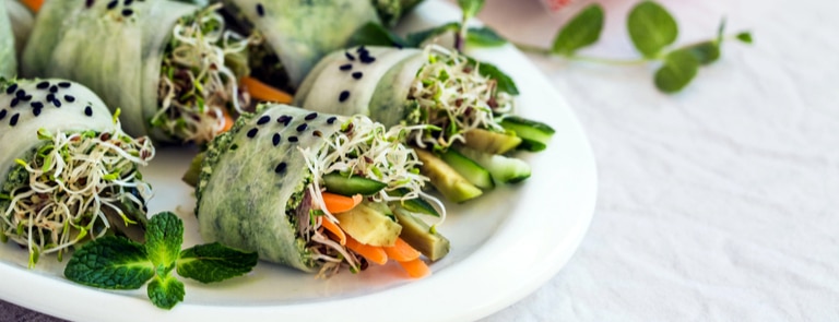 raw vegan sushi rolls