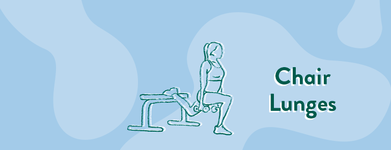 how to do chair lunges