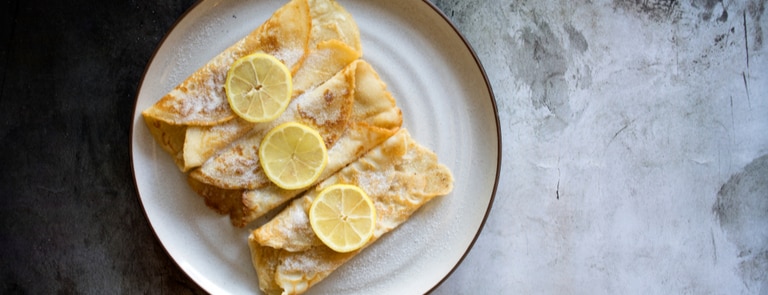 lemon and sugar pancake