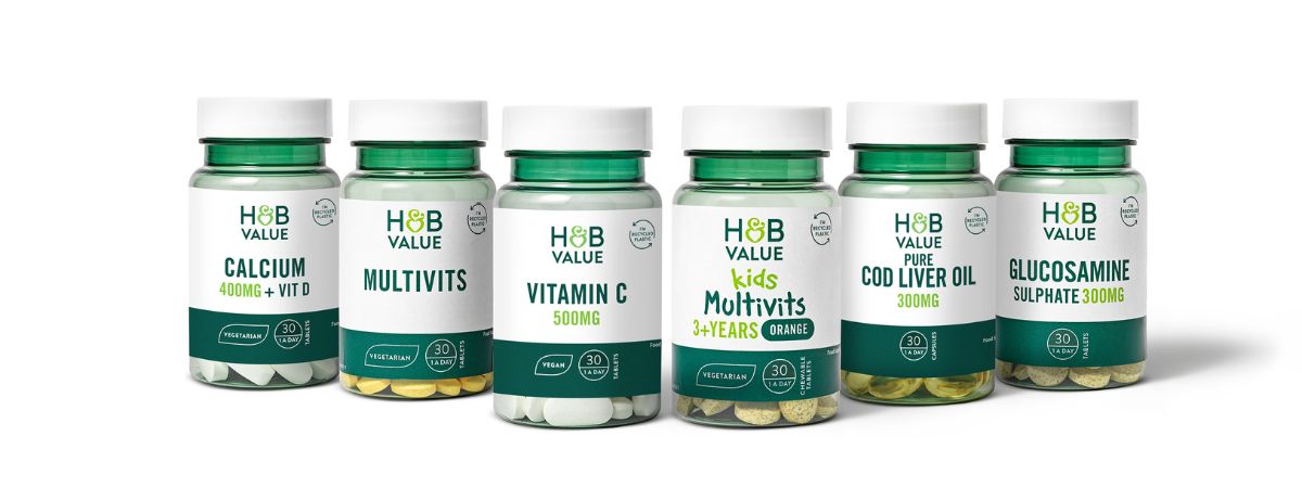 H&B Value vitamins and supplements