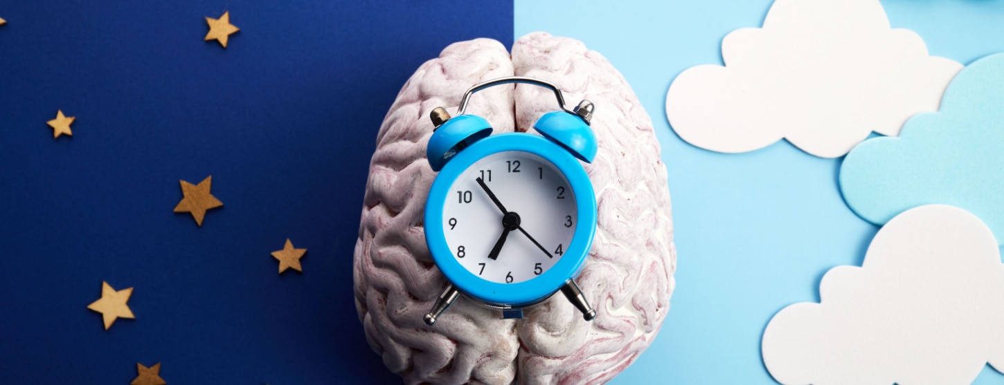 brain with a clock