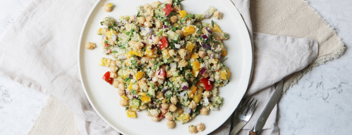 quinoa salad on a plate