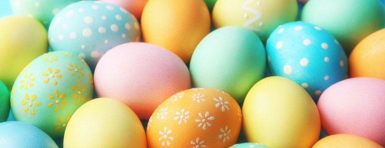 colourful easter eggs 