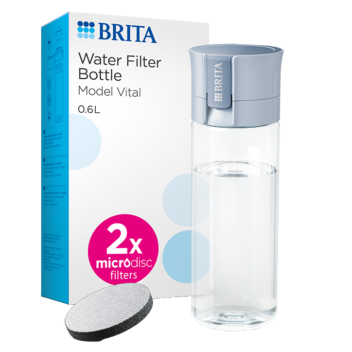 BRITA Bouteille filtrante Blanc Graphite, réduit Le Chlore, Le Plomb et