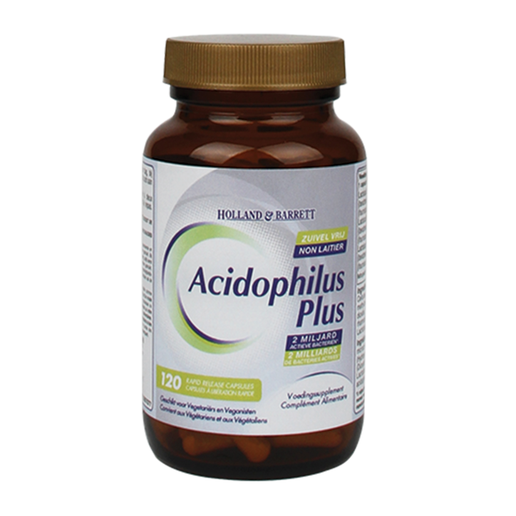 Holland & Barrett Acidophilus Plus sans produits laitiers 120 Capsules